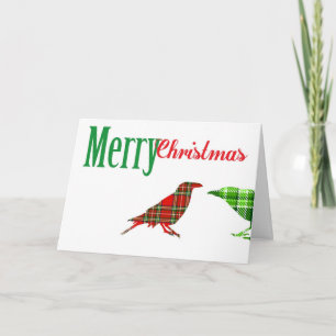 Double Christmas Crow Card