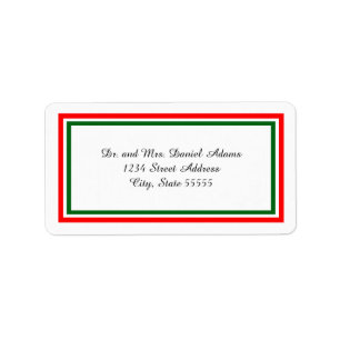 Double Christmas Trim - Address Label