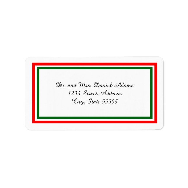 Double Christmas Trim - Address Label (Front)