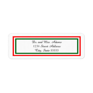 Double Christmas Trim - Return Address Label