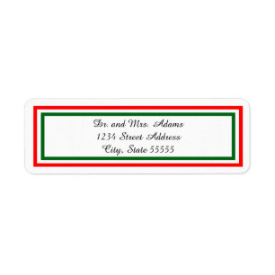 Double Christmas Trim - Return Address Label