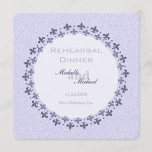 Double Circle of Fleur de Lis Invitation