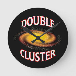 DOUBLE CLUSTER ROUND CLOCK