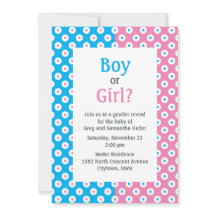 Double Colour Boy or Girl Polka-Dot Gender Reveal