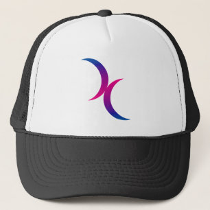 Double Crescent Moon Bisexual Pride Symbol Trucker Hat