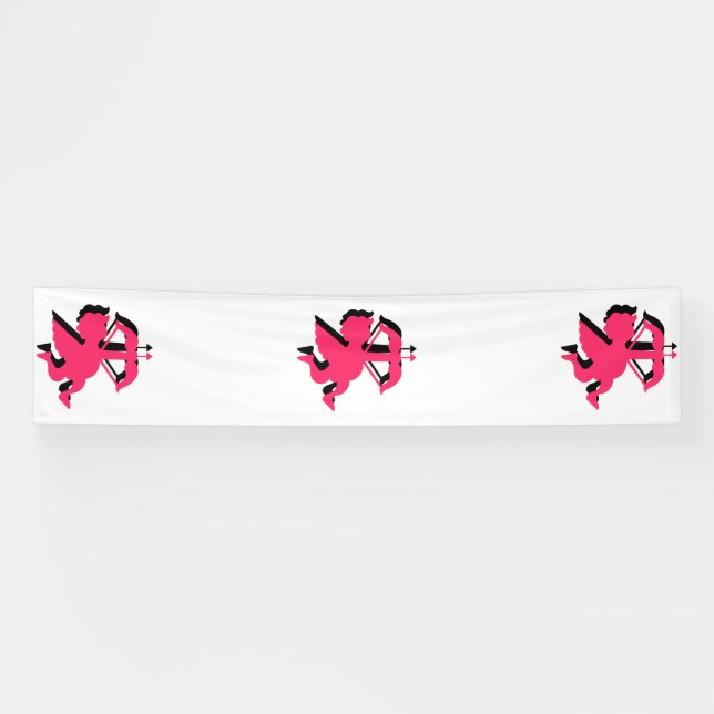 Double Cupid Valentine's Day 2.5x12 Vinyl Banner (Horizontal)