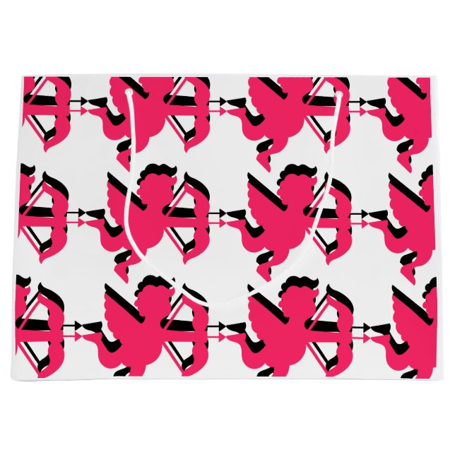 Double Cupid Valentine's Day Large Gift Bag (Front)