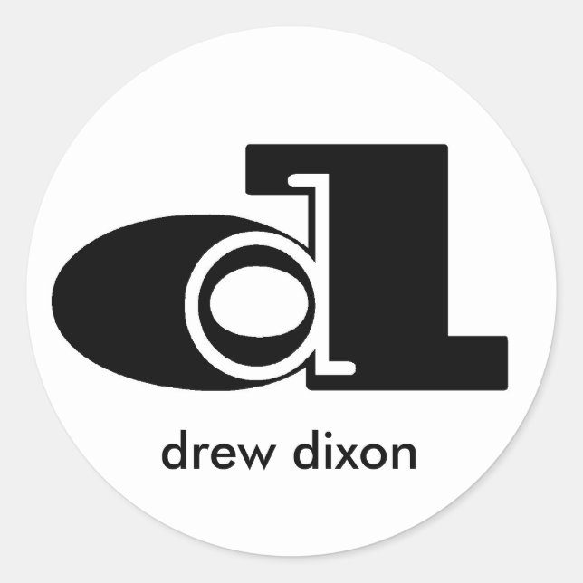 Double D Sticker White (Front)