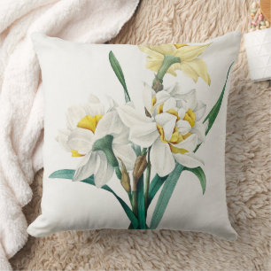Double Daffodil,  Pierre-Joseph Redouté, 1827 Cushion