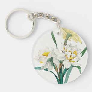 Double Daffodil, Pierre-Joseph Redouté, 1827 Key Ring