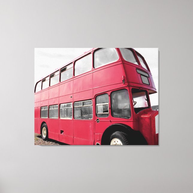 Double-Decker Bus Canvas Print (Front)
