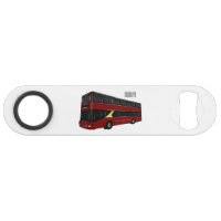 Double-decker bus cartoon illustration