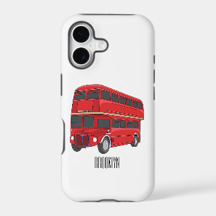 Double-decker bus cartoon illustration
