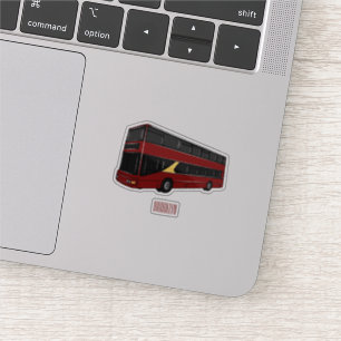 Double-decker bus cartoon illustration