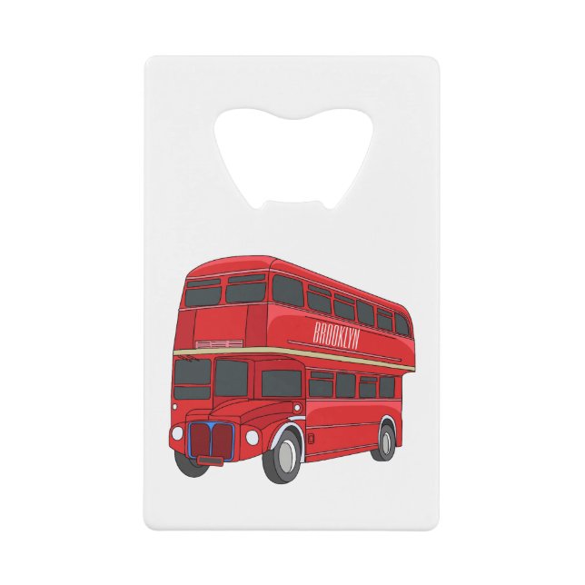 Double-decker bus cartoon illustration  (Front)