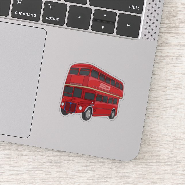 Double-decker bus cartoon illustration (Detail)