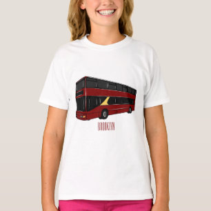 Double-decker bus cartoon illustration T-Shirt