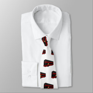 Double-decker bus cartoon illustration tie