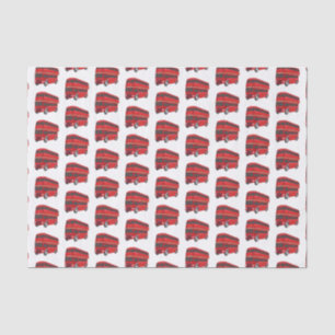 Double-decker bus cartoon illustration tissue paper