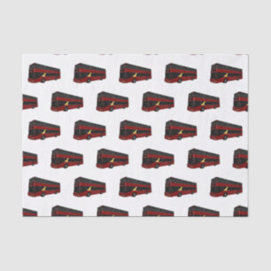 Double-decker bus cartoon illustration tissue paper