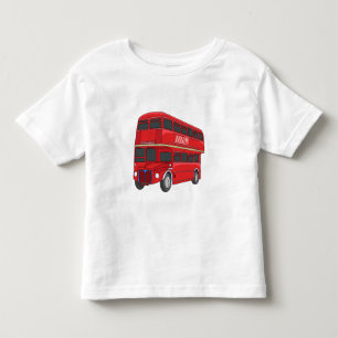 Double-decker bus cartoon illustration toddler T-Shirt