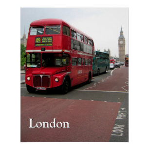 Double-decker Bus London Perfect Poster