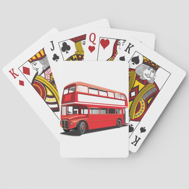 Double Decker Bus Playing Cards (Back)
