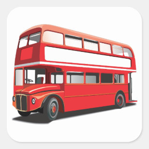  Double  Decker  Bus  Stickers Labels Zazzle UK