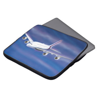 Double Decker Commercial Aeroplane Laptop Sleeve