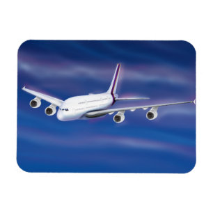 Double Decker Commercial Aeroplane Magnet