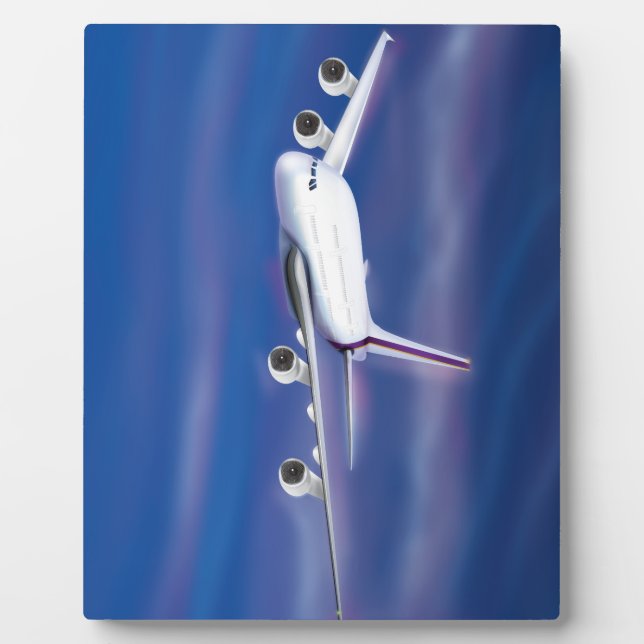 Double Decker Commercial Aeroplane Plaque (Front)
