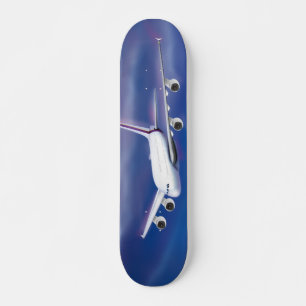 Double Decker Commercial Aeroplane Skateboard
