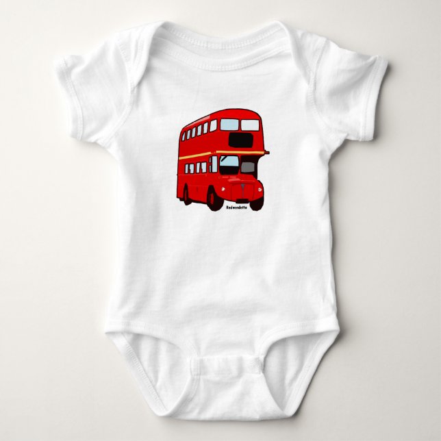 Double Decker Crawler Baby Bodysuit (Front)