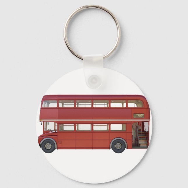 Double Decker Red Bus Key Ring (Front)