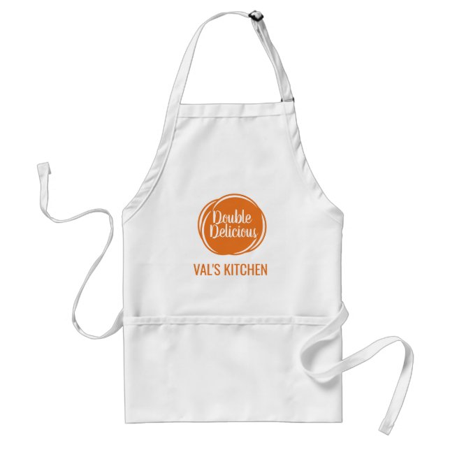 Double Delicious Personalised Standard Apron (Front)