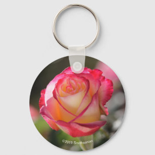 Double Delight Rose Key Ring