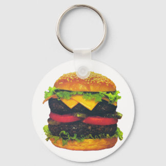 Double Deluxe Hamburger with Cheese Key Ring