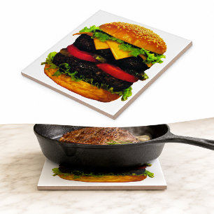 Double Deluxe Hamburger with Cheese Tile