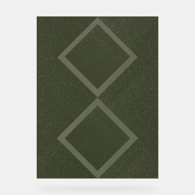 Double Diamond Moss Acrylic Sign (Front)