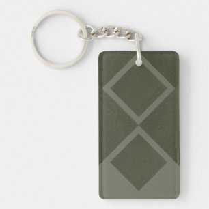 Double Diamond Moss Green Keychain – Customizable