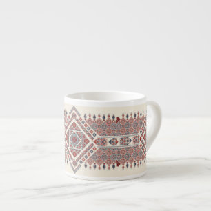 Double Diamond Palestinian Tatreez Expresso Mug
