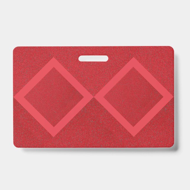 Double Diamond Red Badge – Customisable Tag ID Badge (Front)