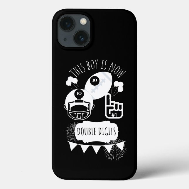 Double Digit 10th Happy Birthday Boy Baseball Case-Mate iPhone Case (Back)