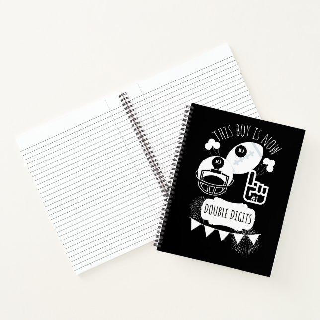Double Digit 10th Happy Birthday Boy Baseball Notebook (Inside)