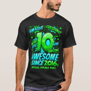 Double Digits 10 Year Old Boys 10th Birthday Boy T-Shirt