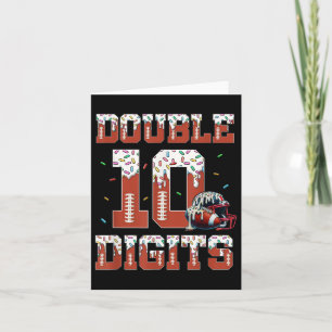 Double Digits 10 Year Old Ice Cream Drip Football  Card