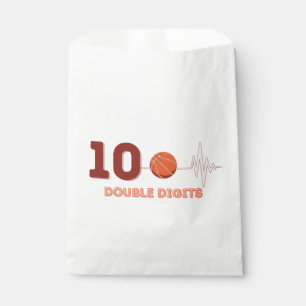 Double Digits 10 Years Old Birthday Boy Basketball Favour Bags