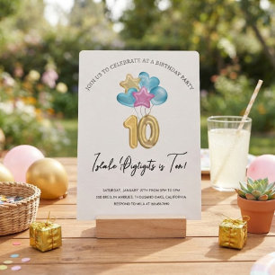 Double Digits Birthday Bash Invitation