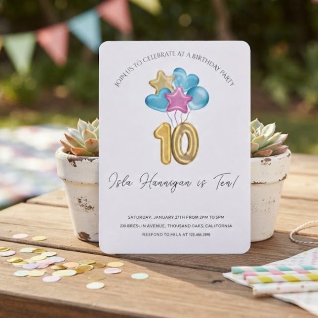 Double Digits Birthday Bash Invitation (Creator Uploaded)