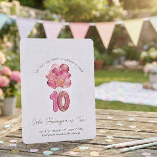 Double Digits Birthday Bash Invitation